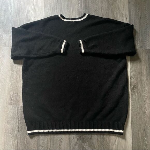 TORRID Sweater Plaid Lips Black Maroon Red Gold Sequins Stars - Picture 8 of 12